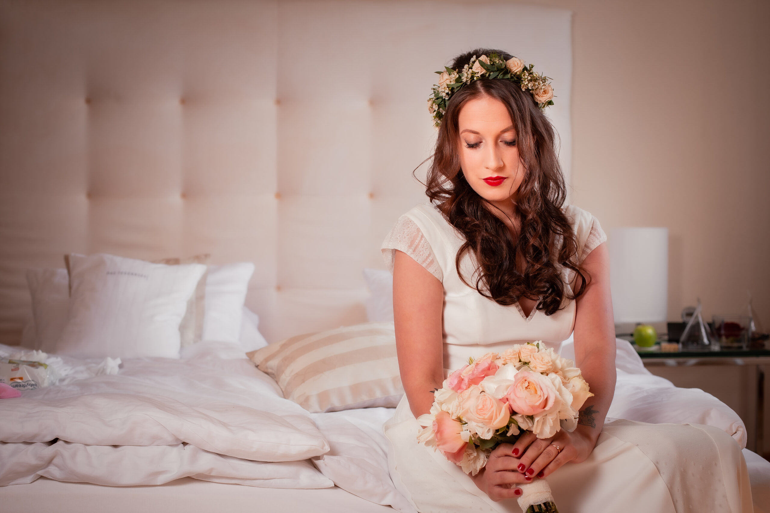 Foto von Braut vor der Hochzeit